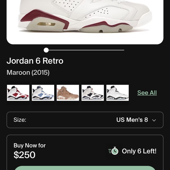 Maroon 6s Sz 8 11lab 4s Sz 8.5 fit an 8 Gamma 12s Sz 8
